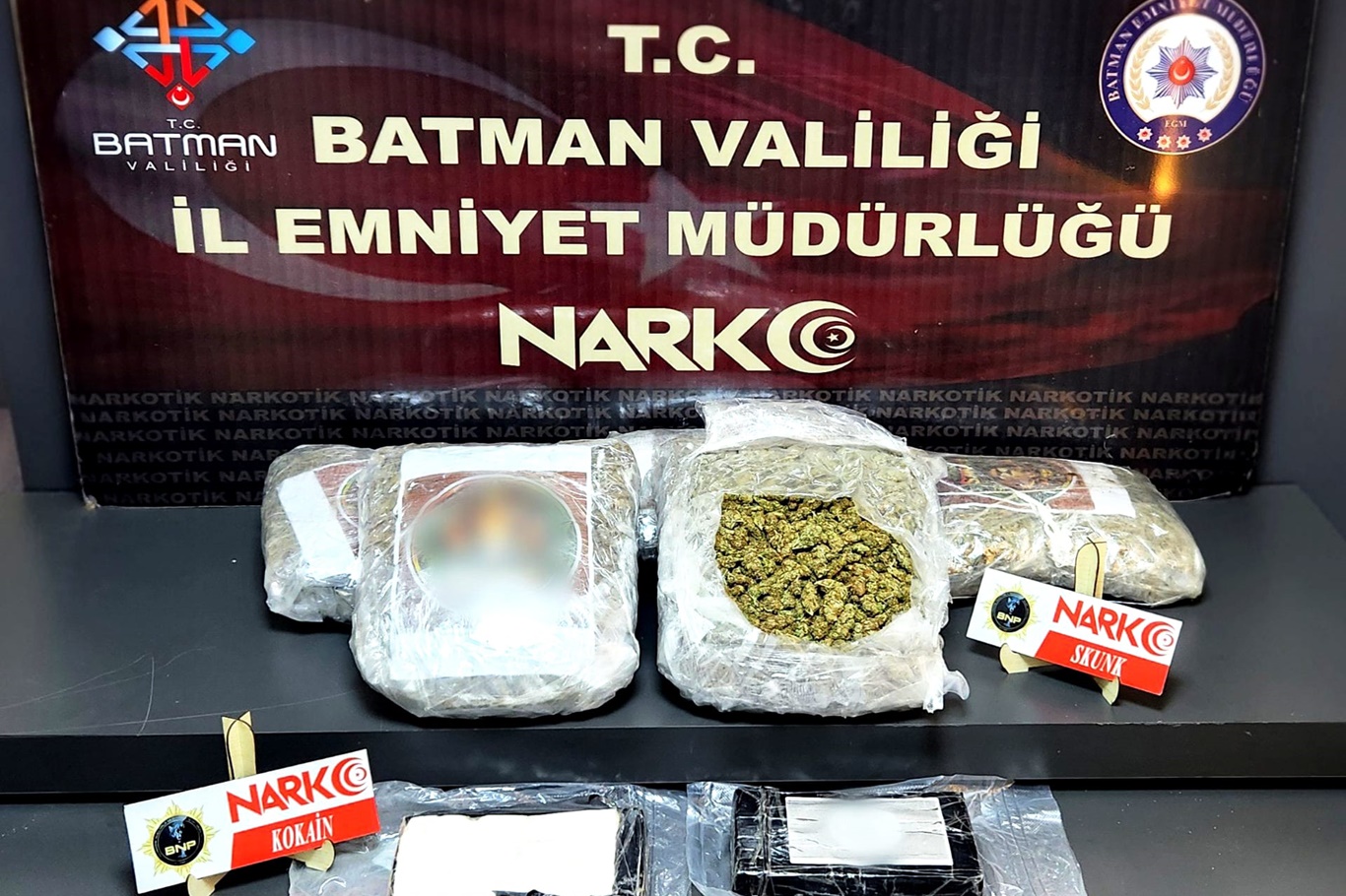 Şehir girişinde narkotik darbesi