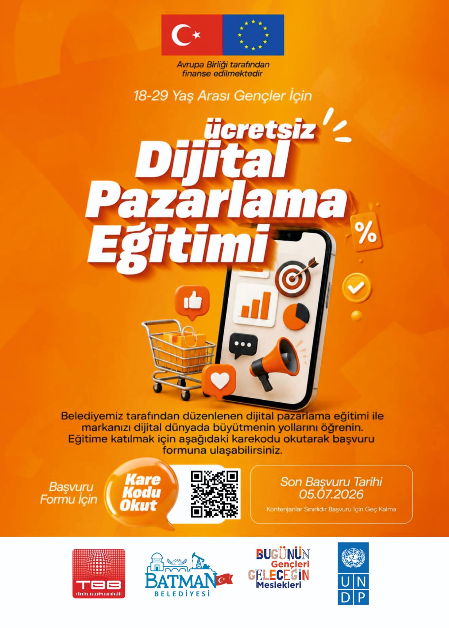 Gençlere ücretsiz dijital pazarlama eğitimi