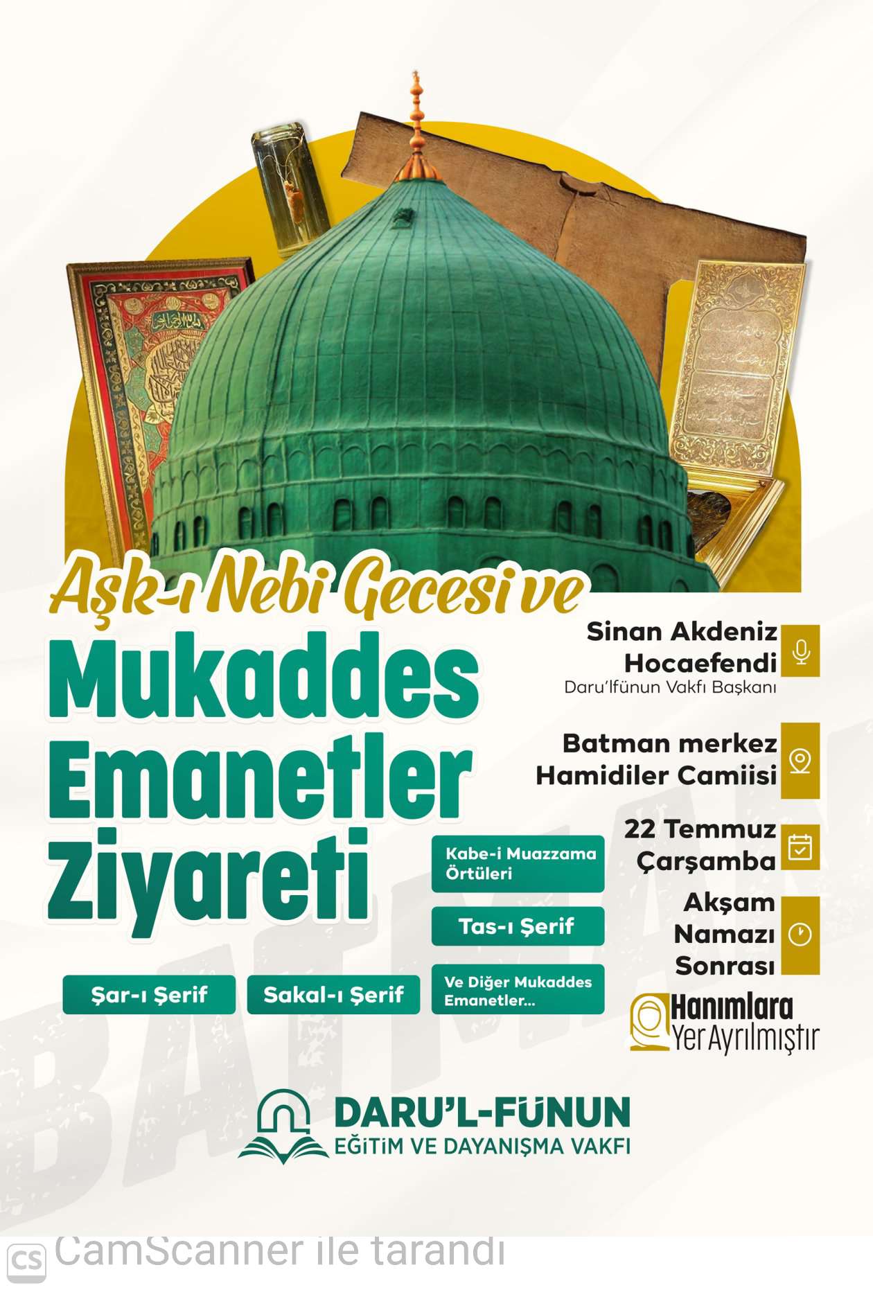 Mukaddes emanetler ziyarete açılacak