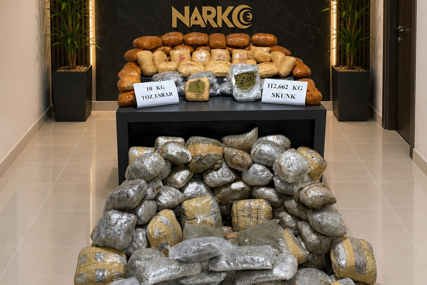 122 Kilo uyuşturucu ele geçirildi