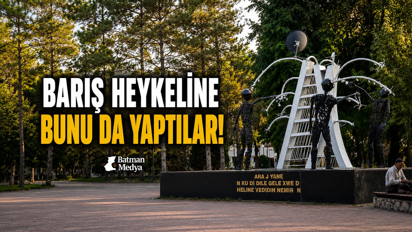 BARIŞ HEYKELİNE BUNU DA YAPTILAR!