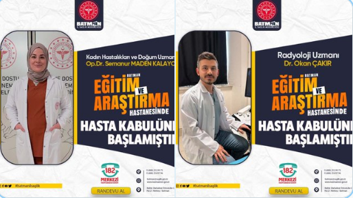 2 Uzman hekim göreve başladı