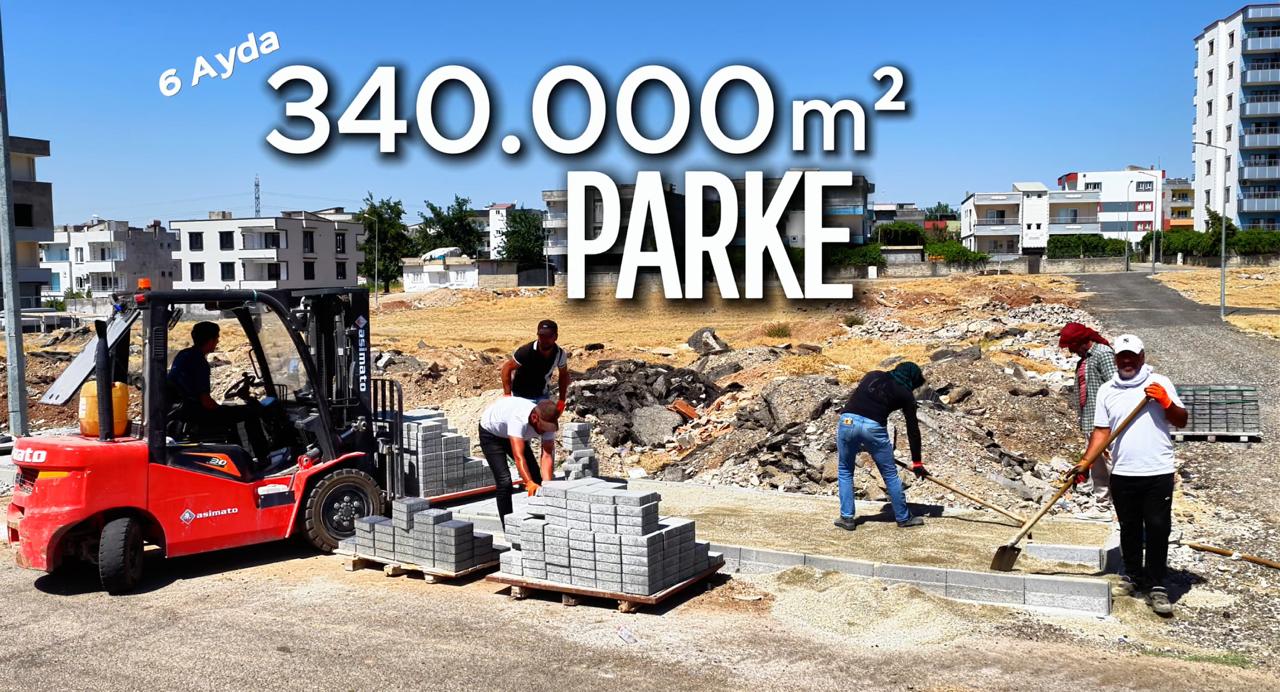 6 Ayda 340 bin metrekare parke