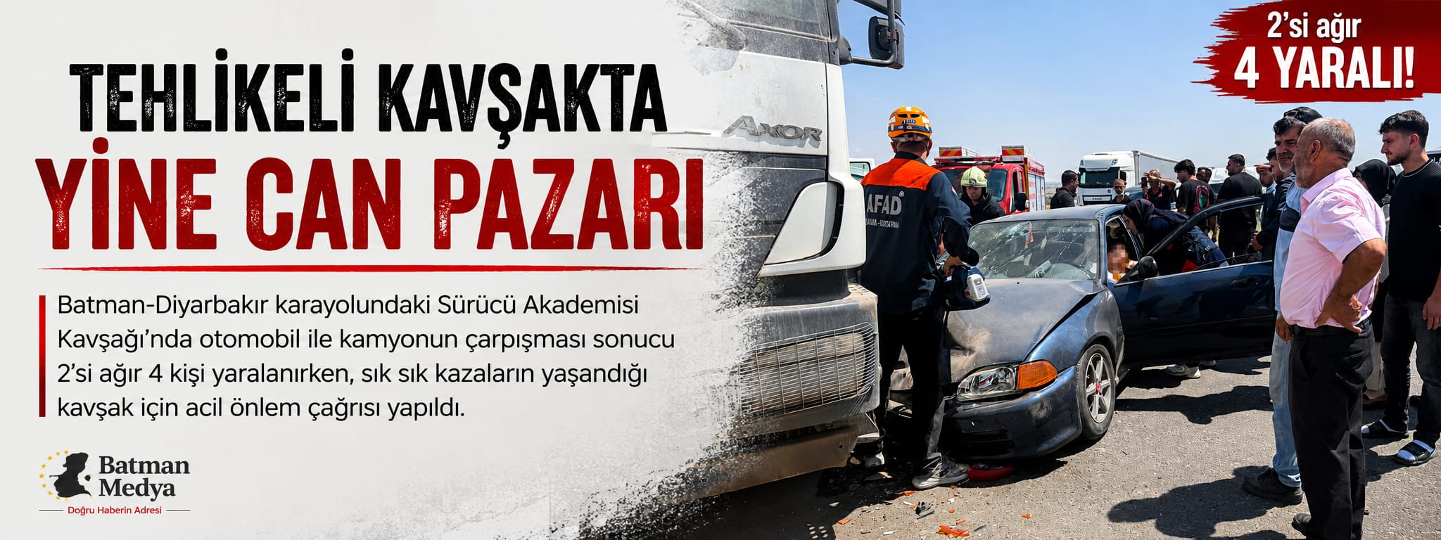 TEHLİKELİ KAVŞAKTA YİNE CAN PAZARI