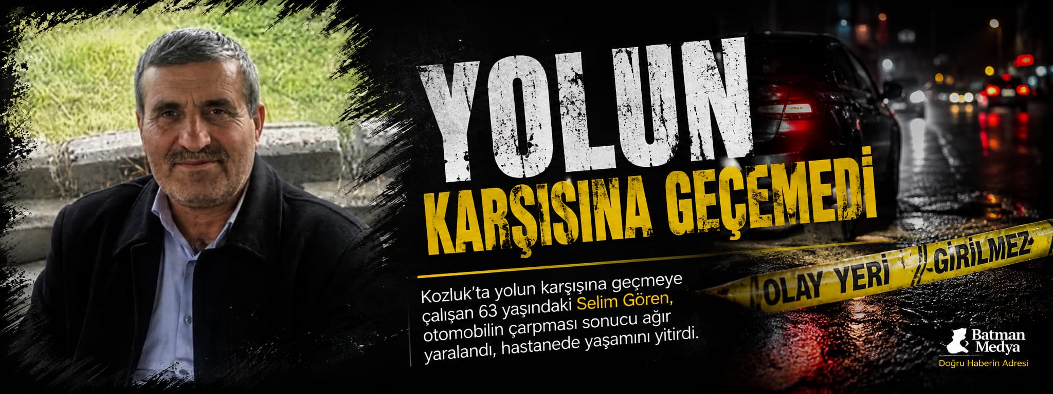 Yolun karşısına geçemedi