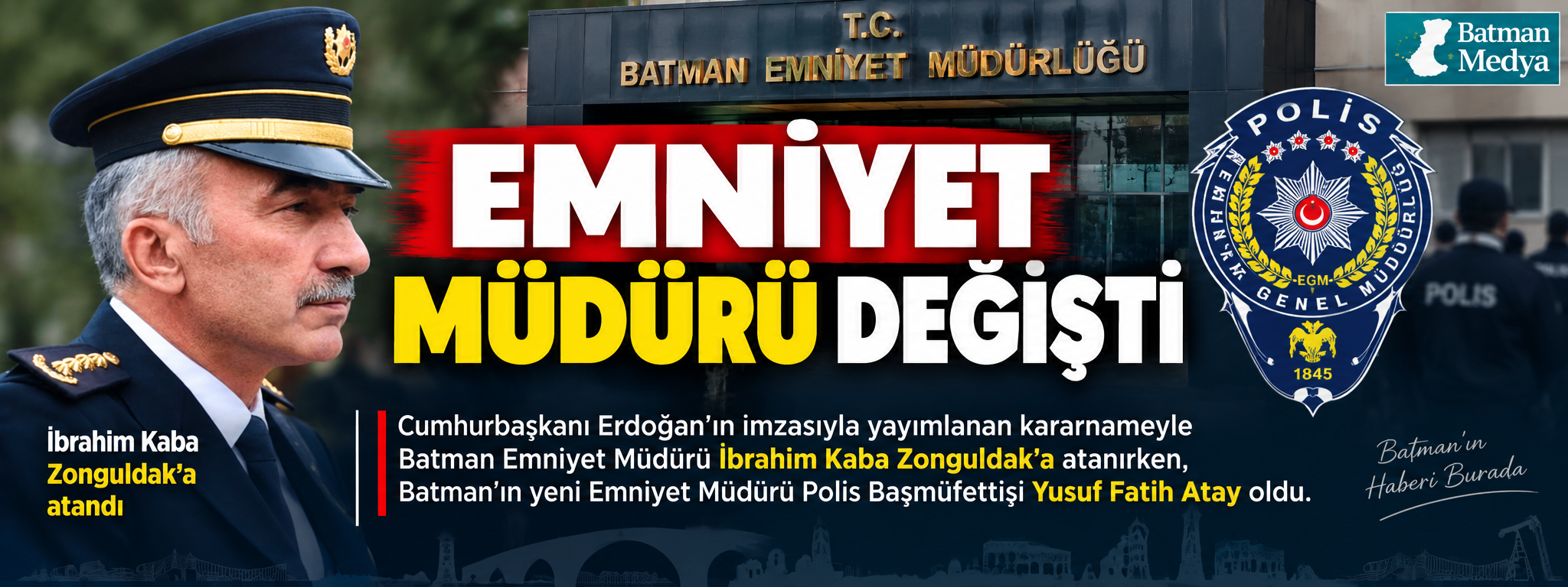 EMNİYET MÜDÜRÜ DEĞİŞTİ
