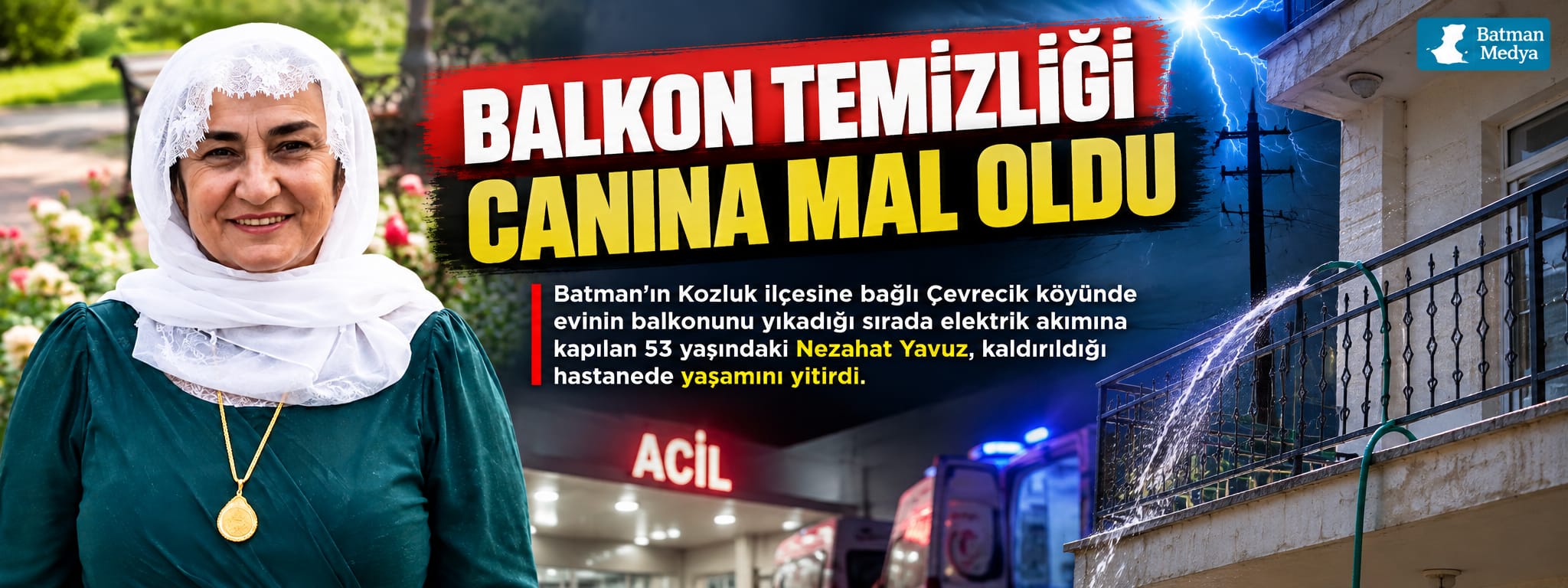 Balkon temizliği canına mal oldu
