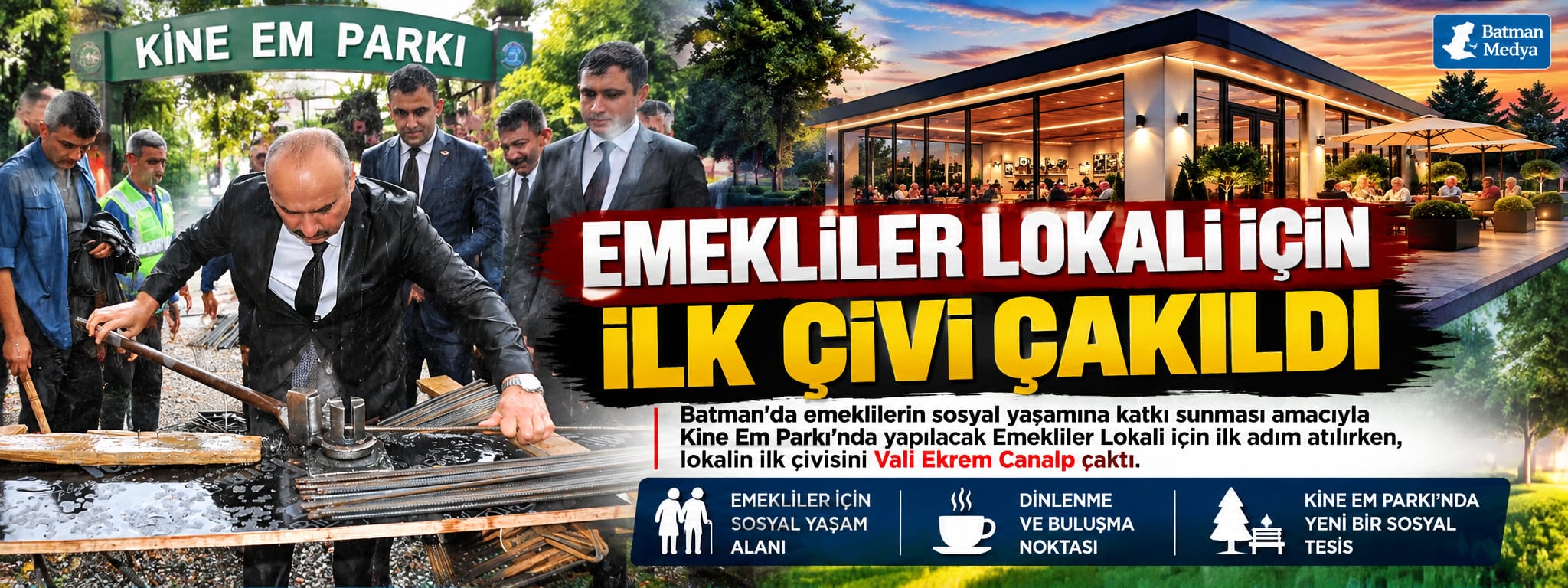 Emekliler lokali için ilk çivi çakıldı