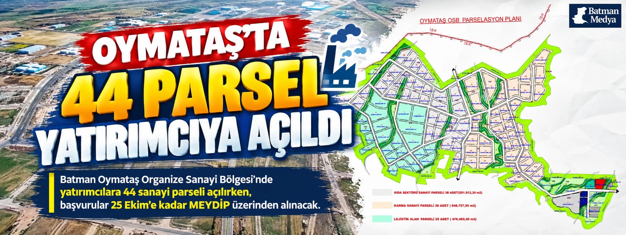 Oymataş’ta 44 parsel yatırımcıya açıldı