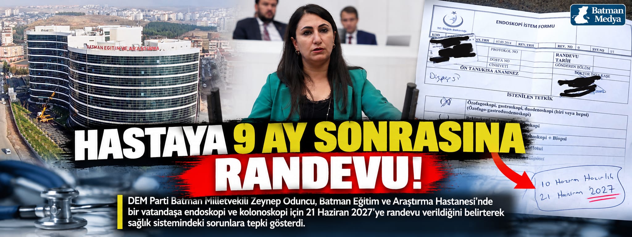 HASTAYA 9 AY SONRASINA RANDEVU!