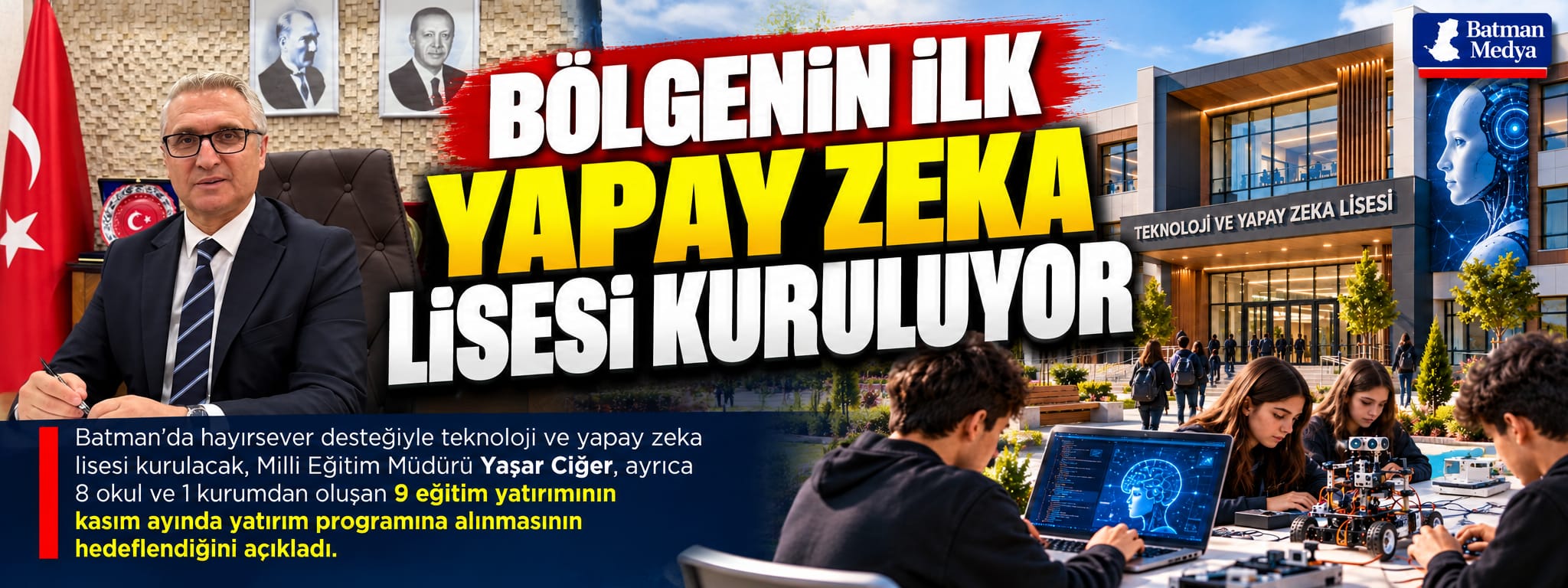 Bölgenin ilk Yapay Zeka Lisesi kuruluyor