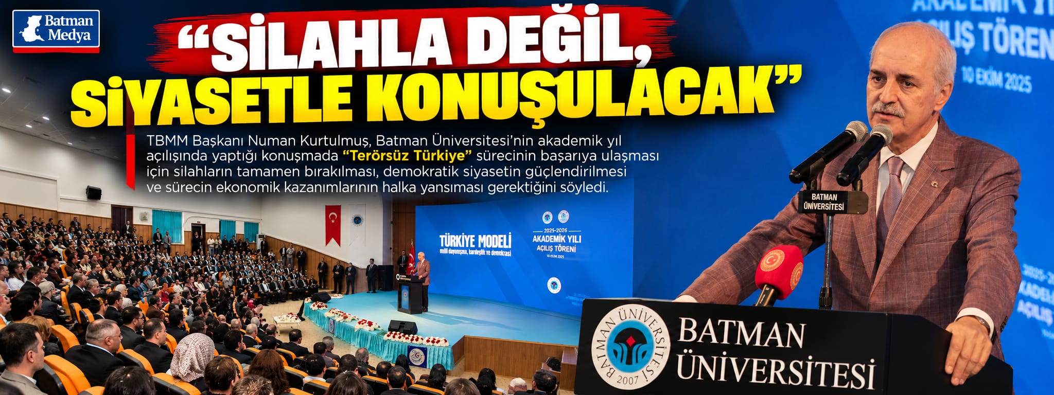 “Silahla değil, siyasetle konuşulacak”