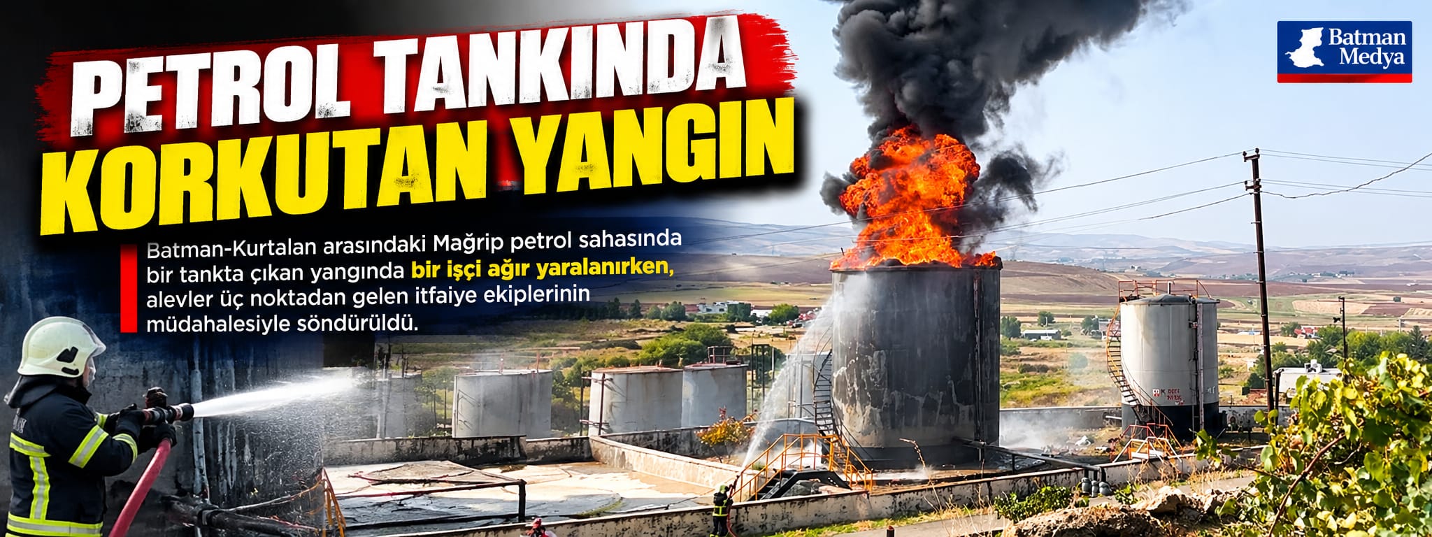 Petrol tankında korkutan yangın