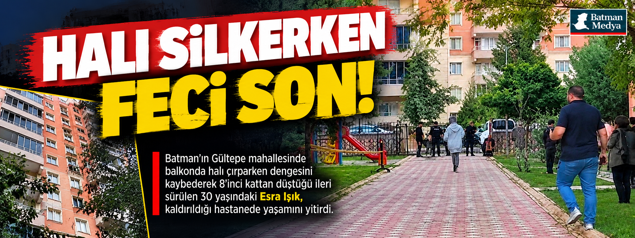 Halı silkelerken feci son!