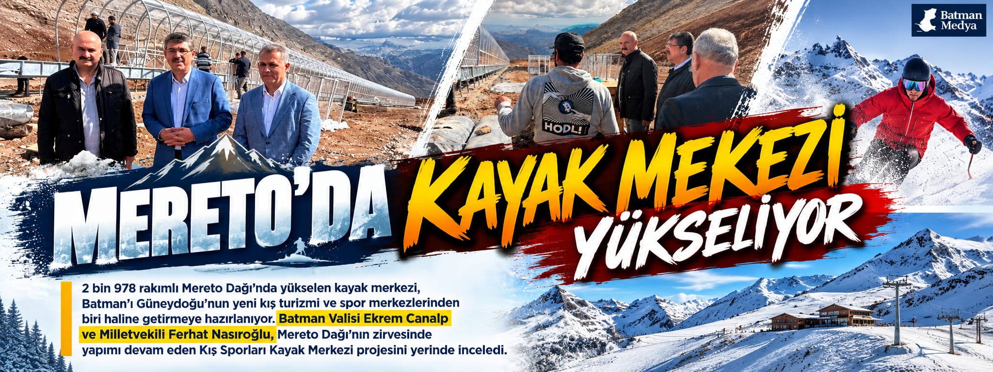 Mereto’da kayak merkezi yükseliyor